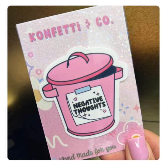 Negative Thoughts Waterproof Stickers