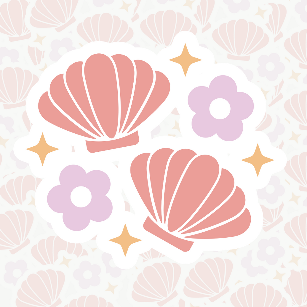 Shells and Flowers Stickers