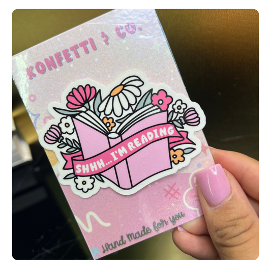 Shhh… I'm Reading Waterproof Stickers