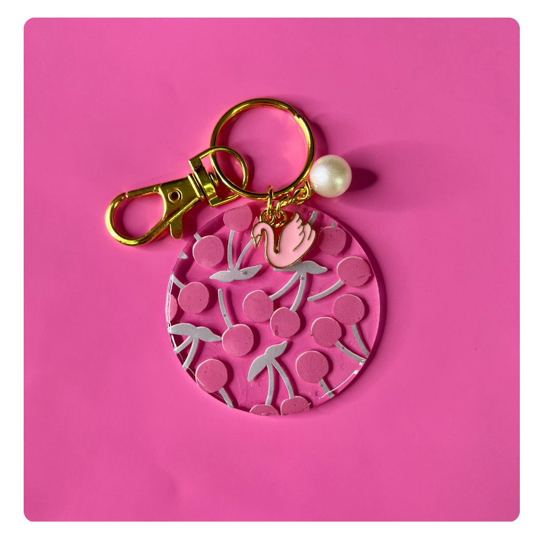 Cherry Acrylic Keychain