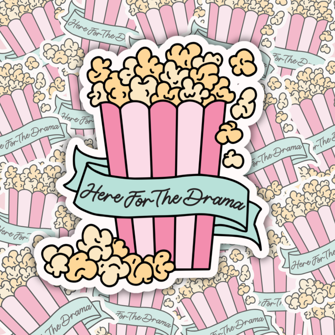 Popcorn Drama Waterproof Stickers