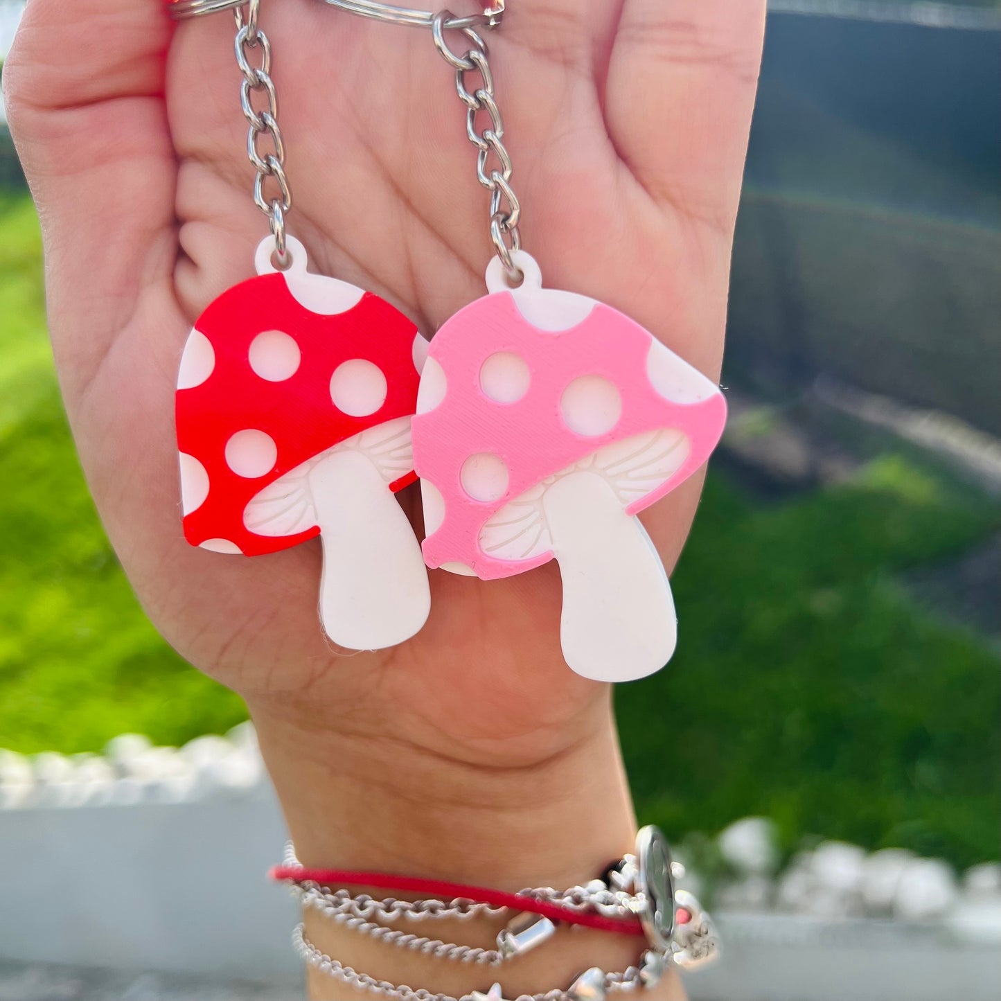 Mushrooms Keychain