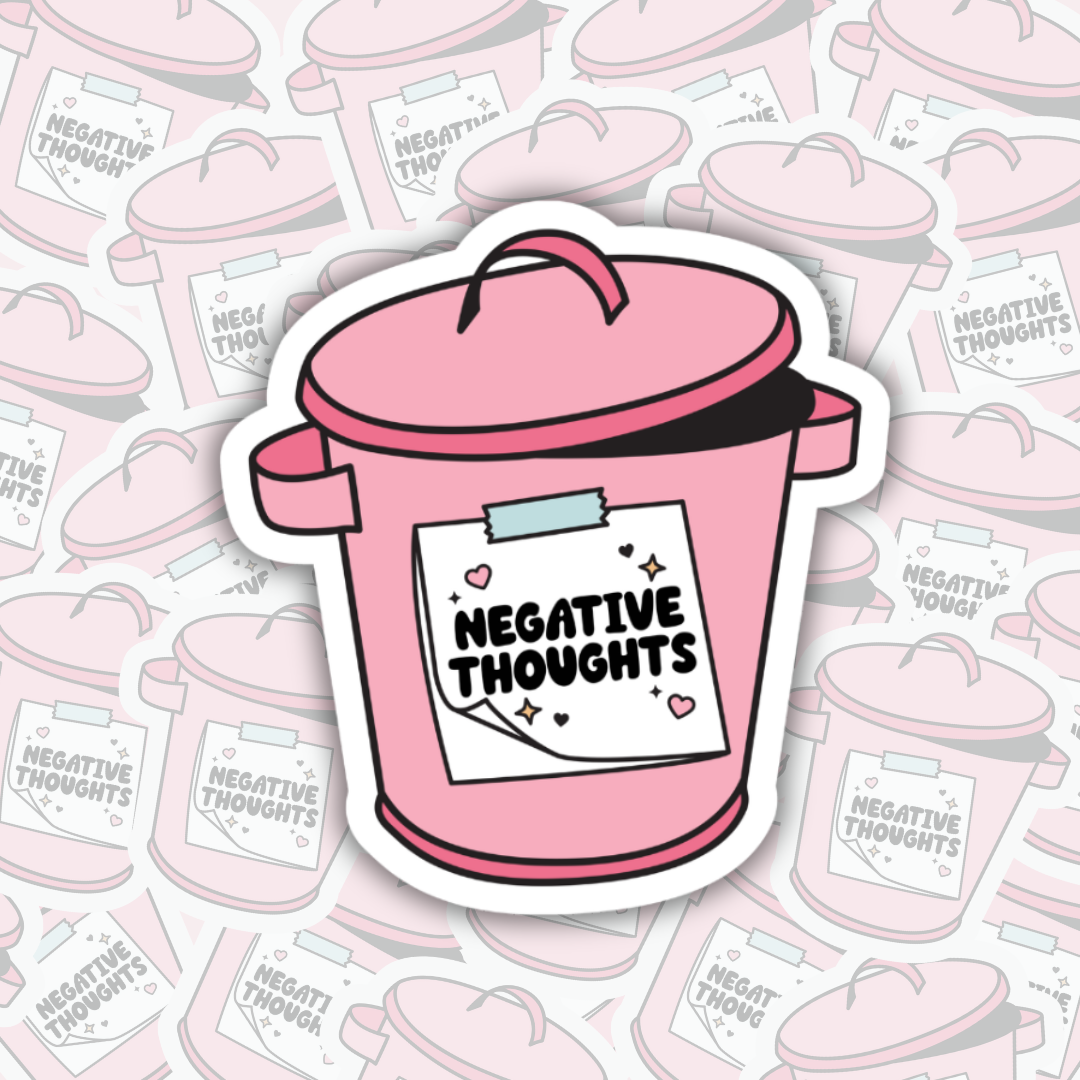 Negative Thoughts Waterproof Stickers
