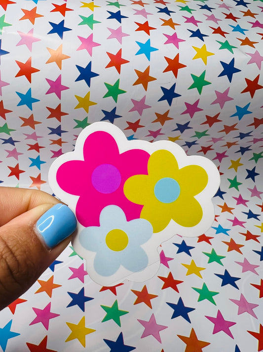 Daisy Flower Waterproof Stickers