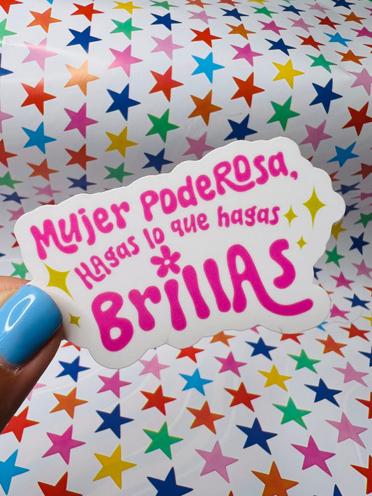 Mujer Poderosa Waterproof Stickers