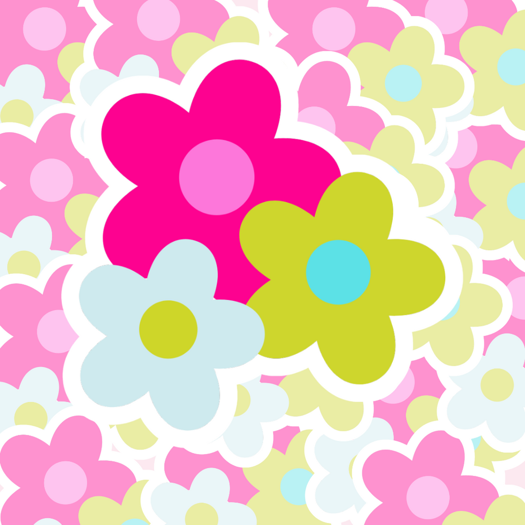 Daisy Flower Waterproof Stickers
