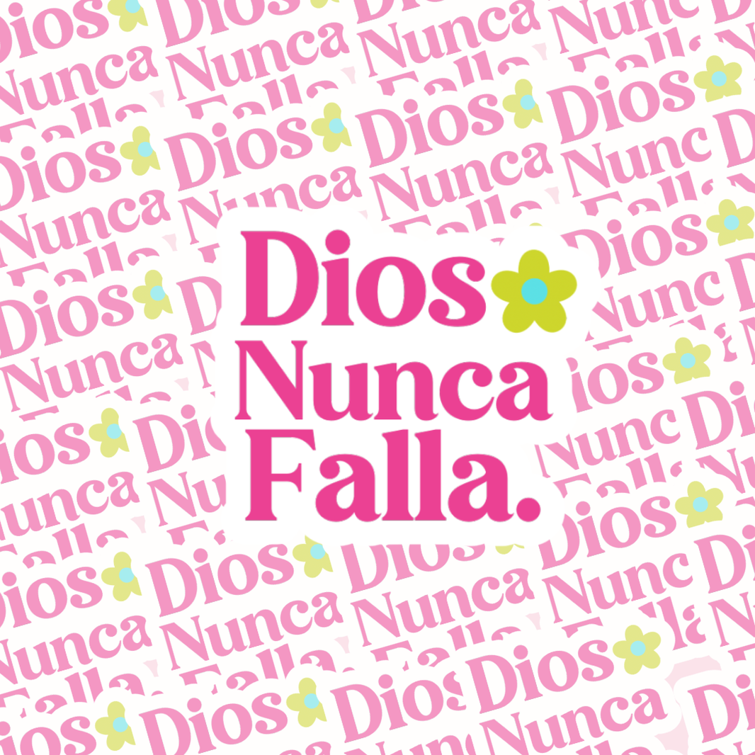 Dios Nunca Falla Waterproof Stickers