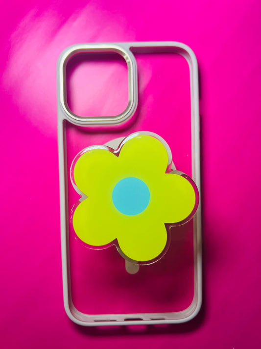 Green/ Yellow Daisy Phone Grip Acrylic