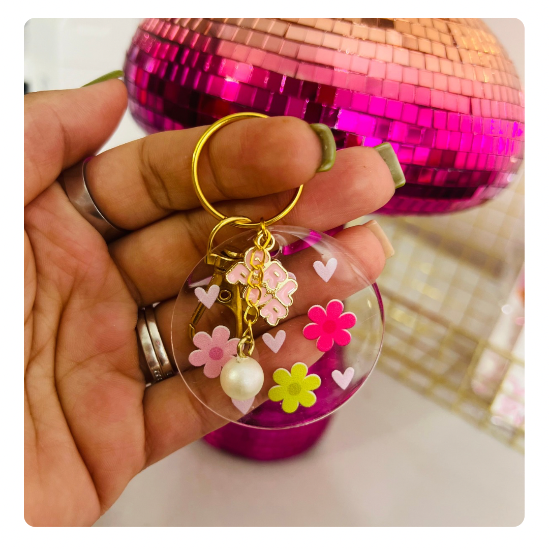 Flowers Acrylic Keychain