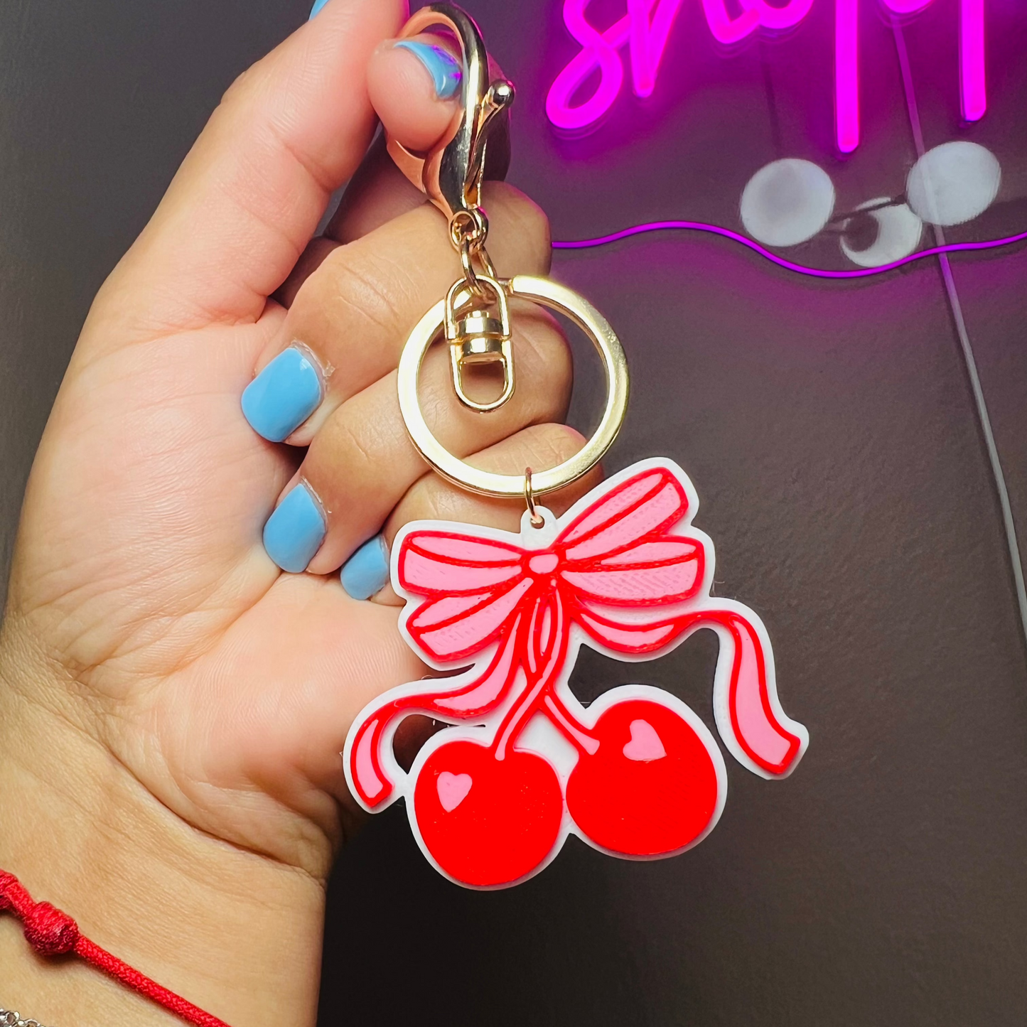 Cherry Keychain 3D