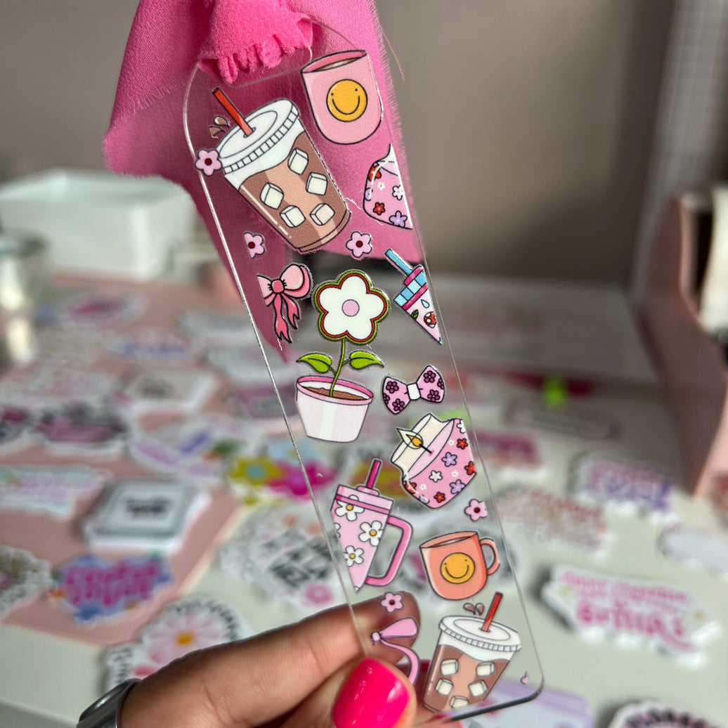 Coffee Girl Acrylic Bookmark