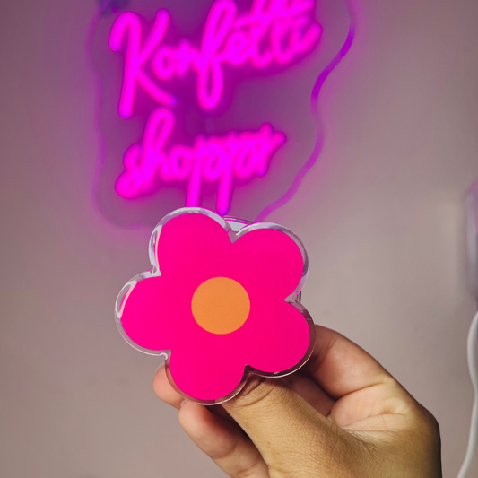 Pink Flower Magnetic Grip Holder