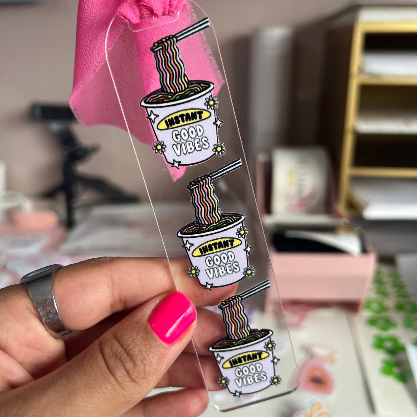 Good Vibes Maruchan Acrylic Bookmark