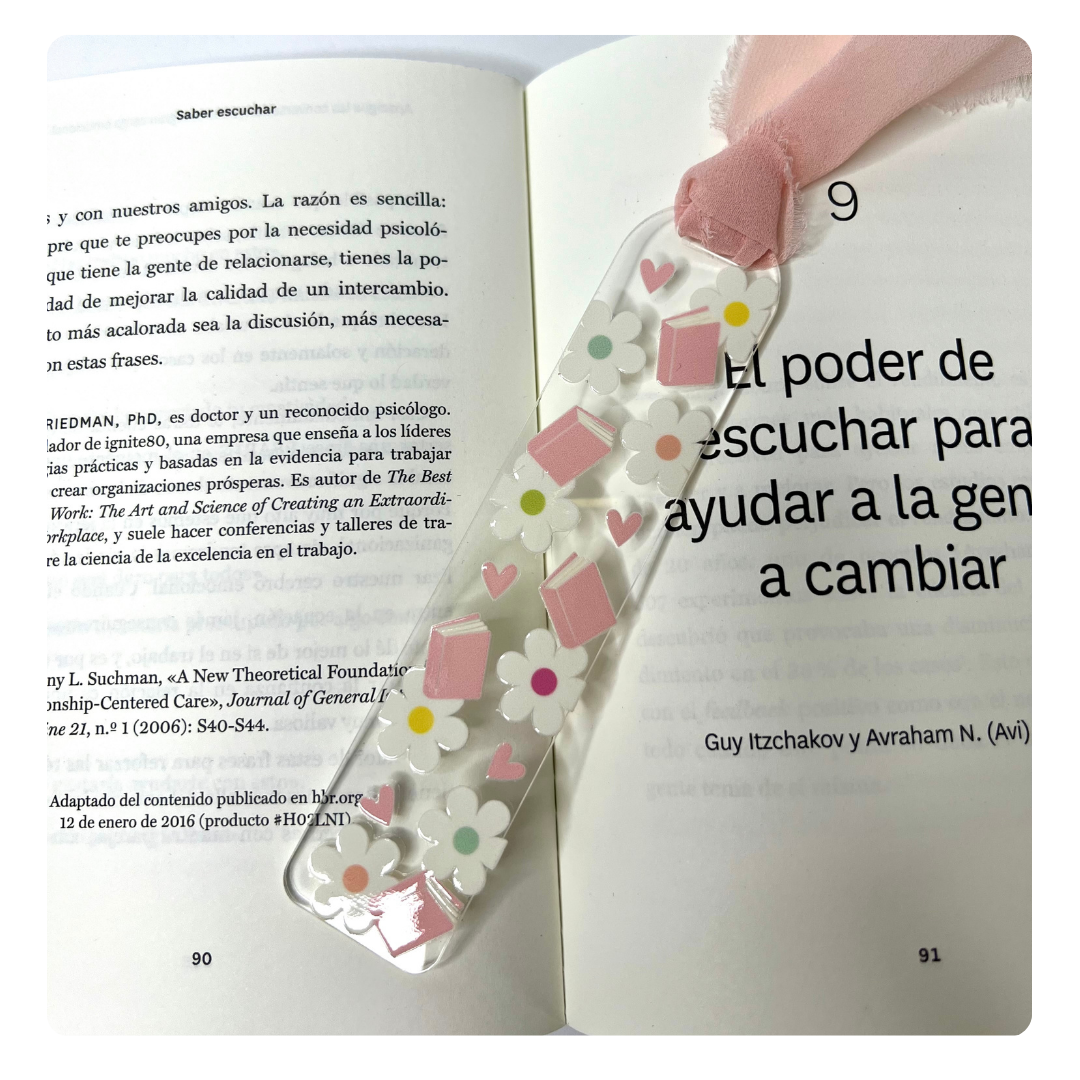 Flowers & Book Bookmarks