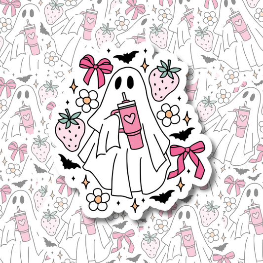 Girl Ghost Waterproof Stickers