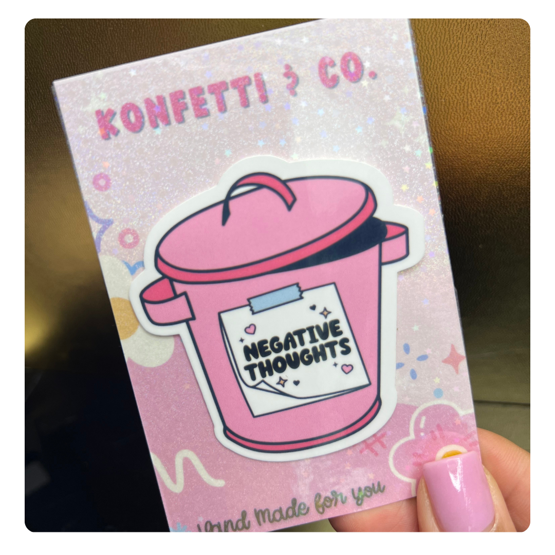 Negative Thoughts   Waterproof Stickers