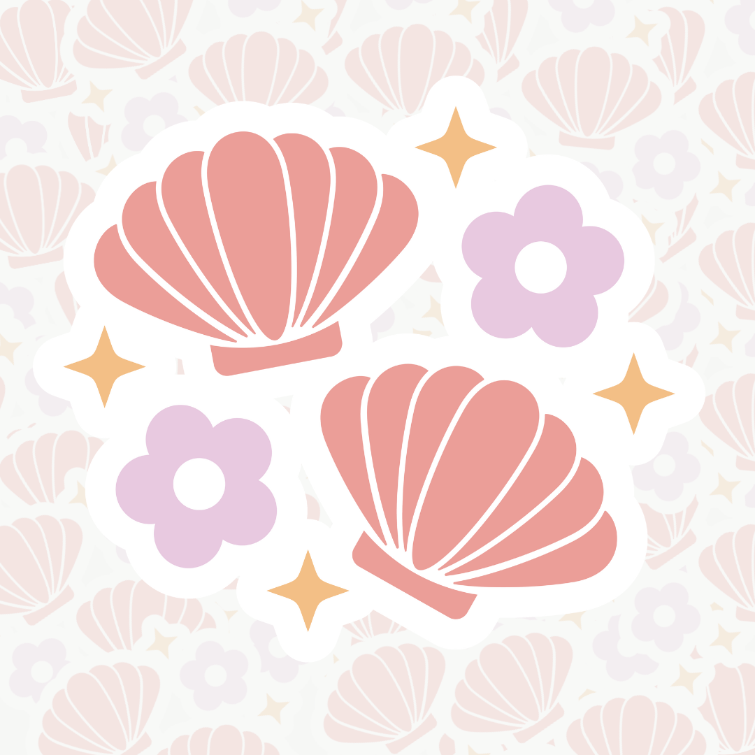 Shells and Flowers  Stickers