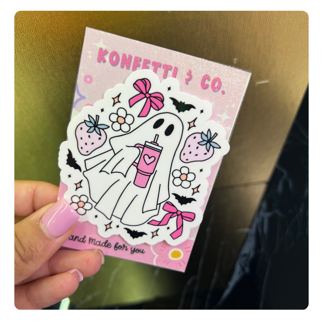 Girl Ghost Waterproof Stickers