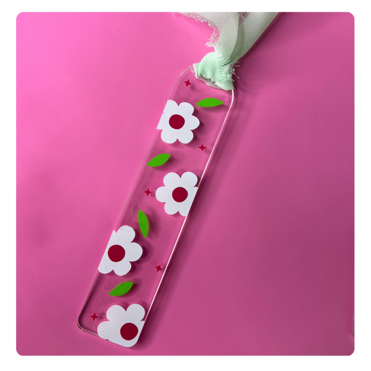 Happy Floral Acrylic Bookmarks