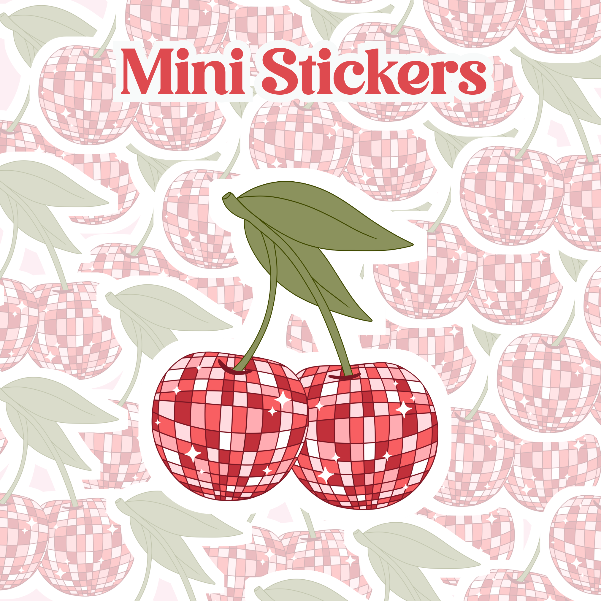 Disco Cherry Mini Sticker