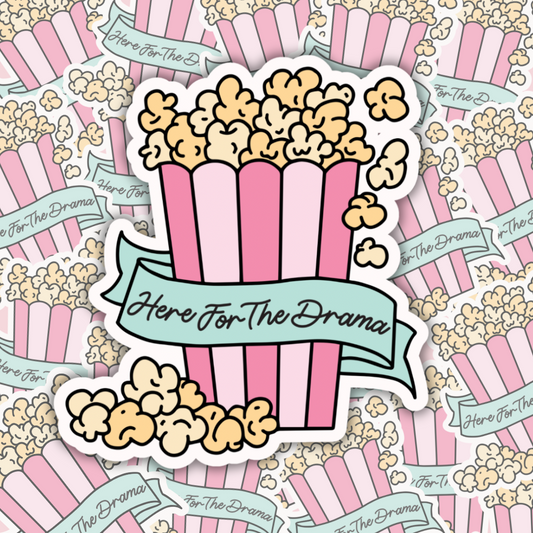 Popcorn Drama  Waterproof Stickers