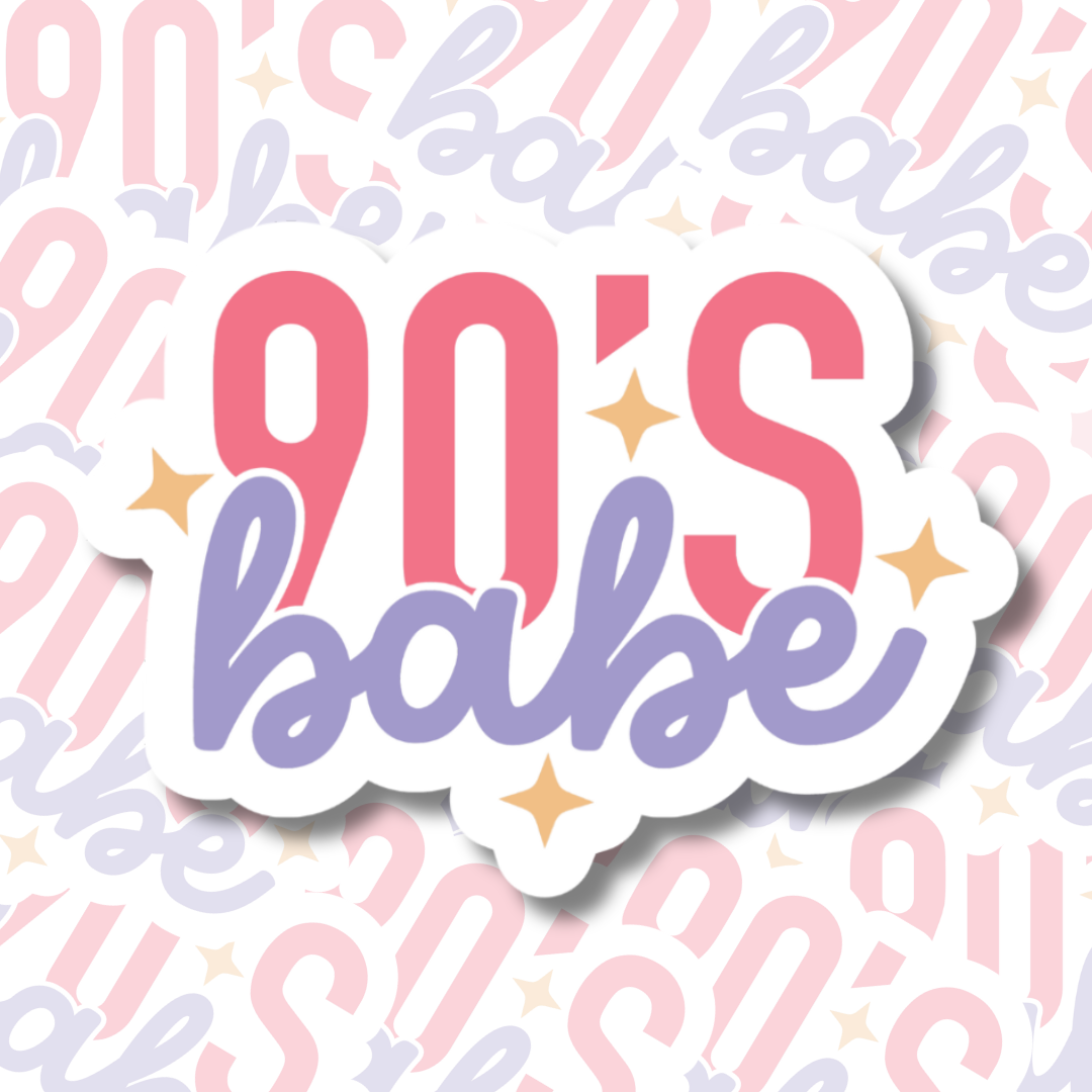 90' Babe Waterproof Stickers