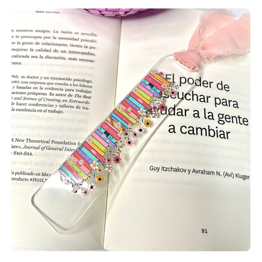 Book Lover Flowers Bookmarks