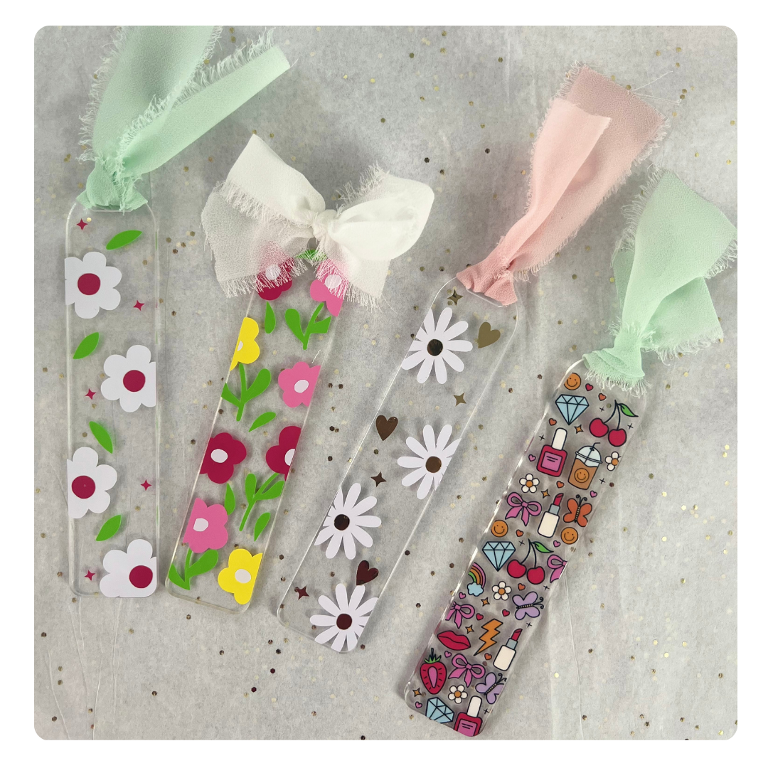 Spring Floral Acrylic Bookmarks