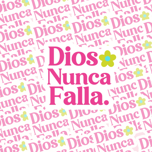 Dios Nunca Falla  Waterproof Stickers