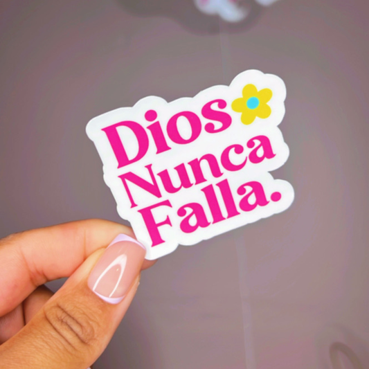 Dios Nunca Falla  Waterproof Stickers