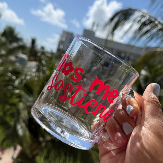 Taza "Dios me sostiene" | Regalo Día de las Madres | Vidrio 12 oz — Konfetti