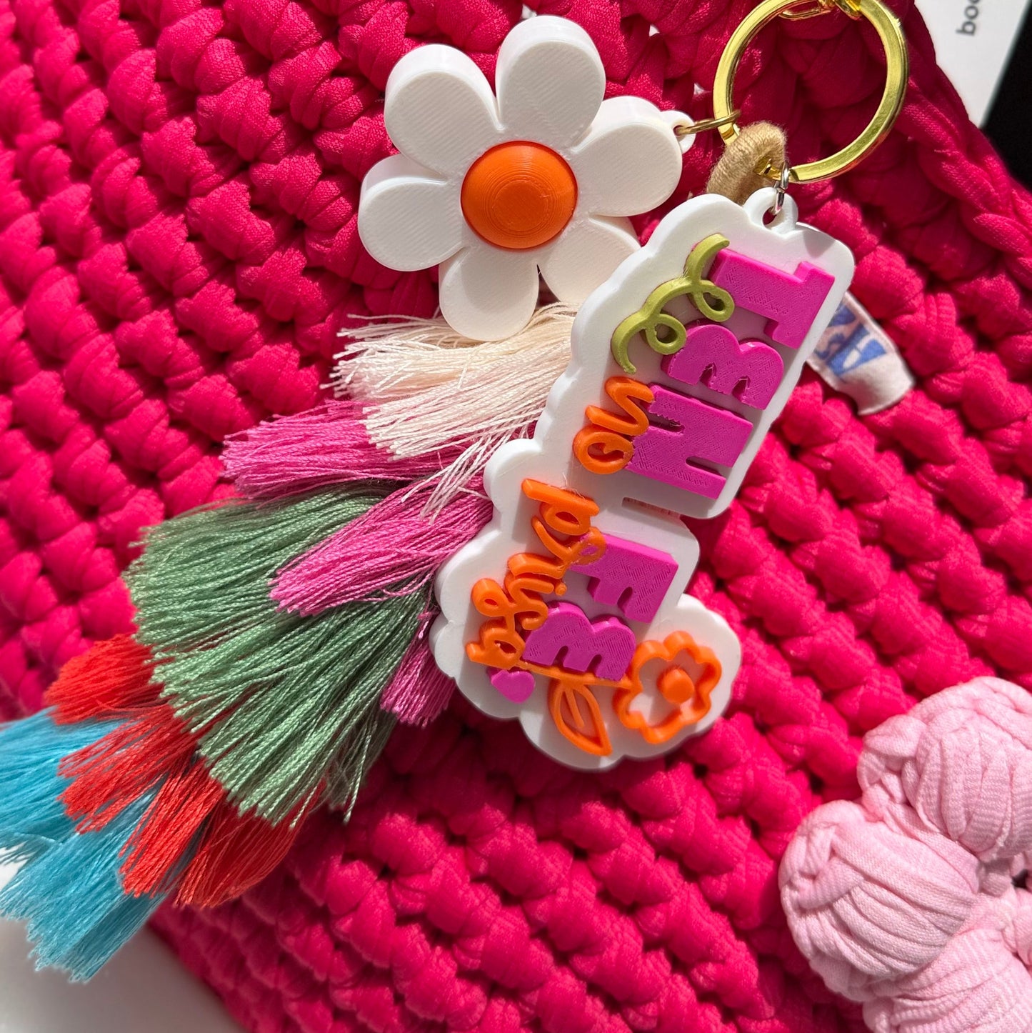Bag Charm "Ten fe, no prisa"