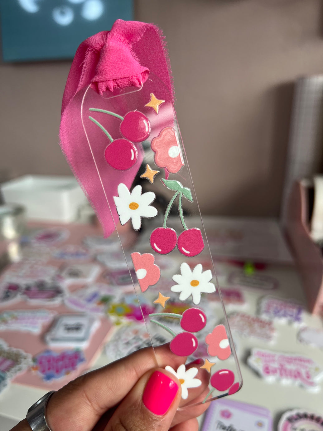 Cherry & Flowers Bookmarks