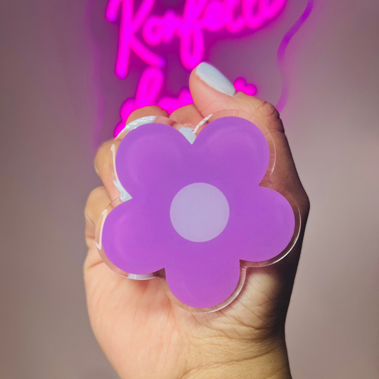 Purple Daisy Phone Grip Acrylic