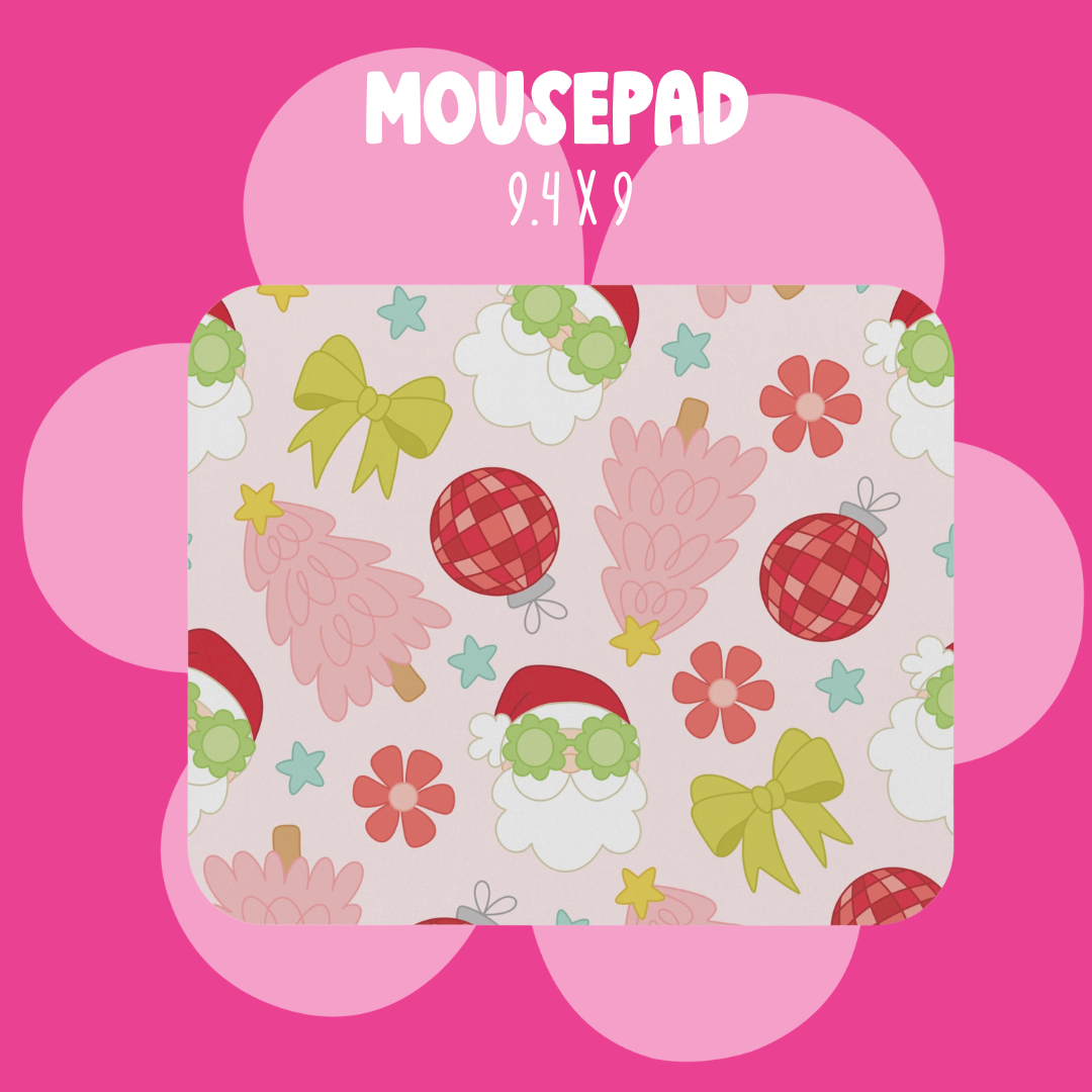 Pink Christmas Mousepad