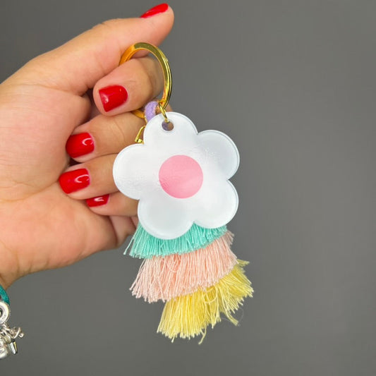 Daisy Flower Keychain
